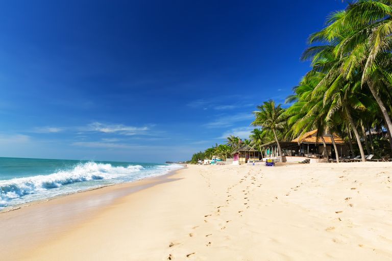 Beautiful Beach With Blue Sky, Vietnam