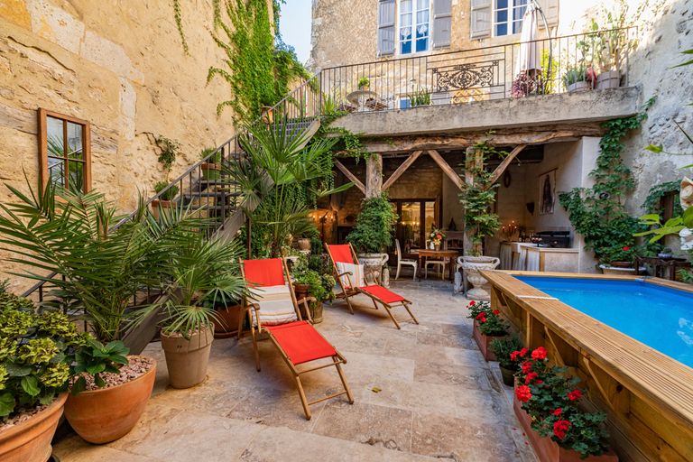 Villa courtyard in France